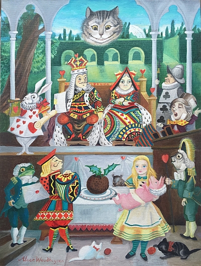 Alice in Wonderland. Christmas card by Alice Woudhuysen, 2010