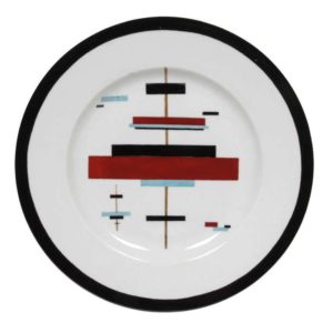 Plate with Suprematist design by Ilya Chashnik, early 1920s