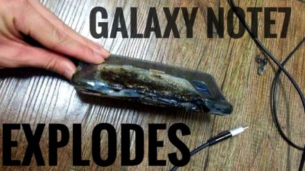 Galaxy Note 7 explodes
