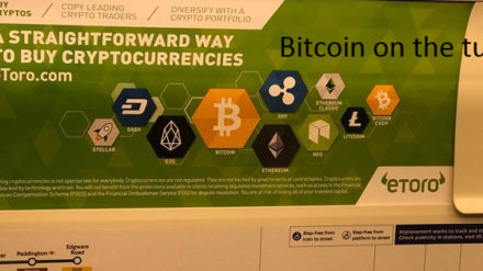 Bitcoin on a tube advert