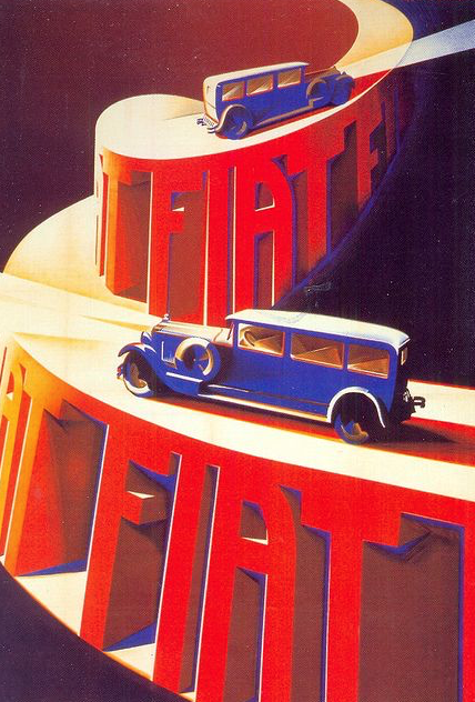 Fiat 520 on the ramp at Lingotto, 1928