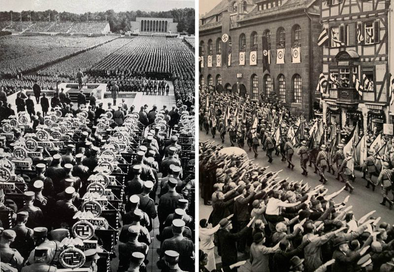 The annual rally of the Nazi Party in Germany in Nuremberg, 1935.